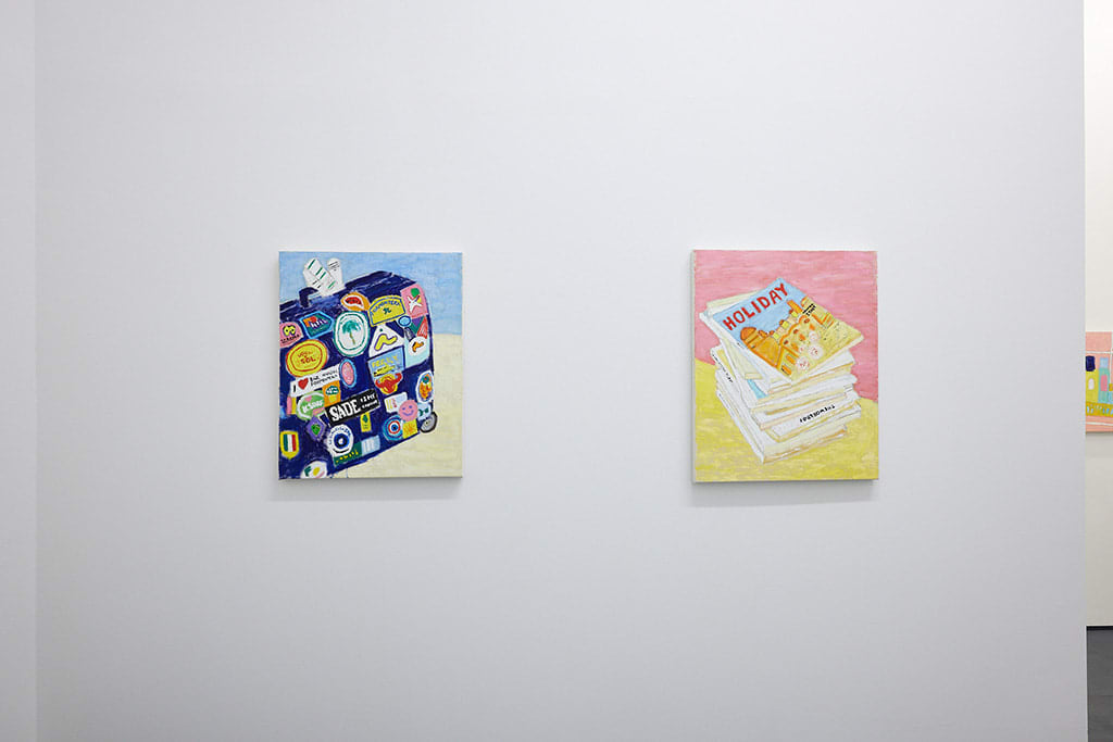 Installation photo of Michael Mcgregor paintings
