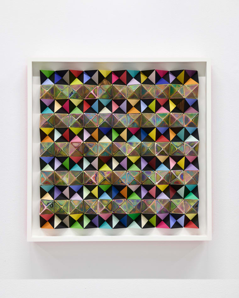 Sean Newport abstract colorful wall sculpture