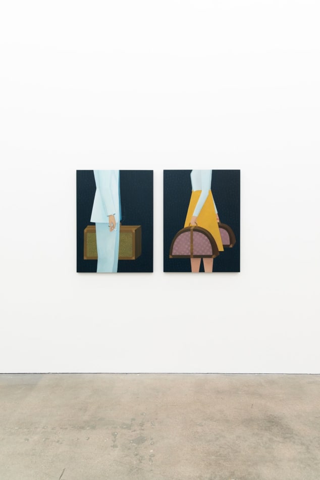 Installation view of Angela Burson's painting at Hashimoto Contemporary Los Angeles.