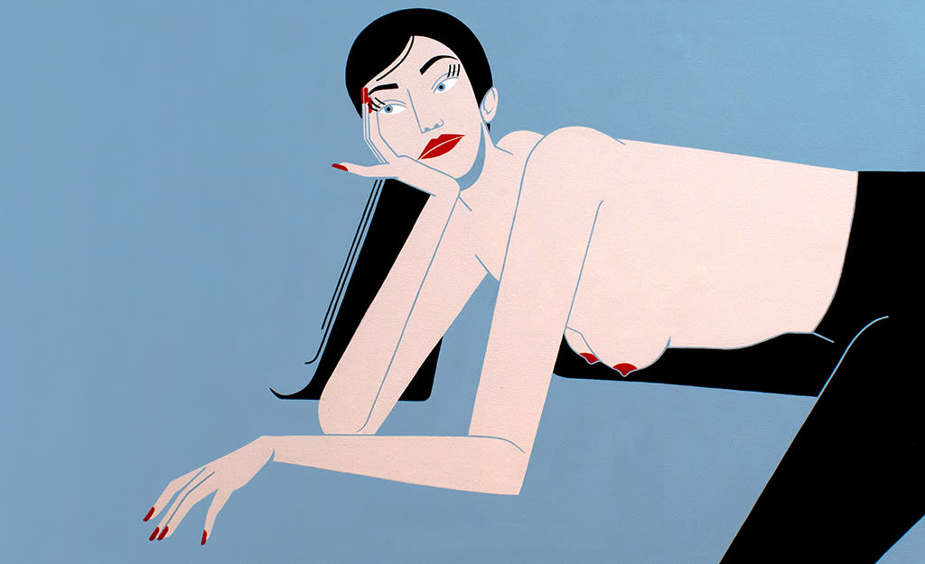 Jillian Evelyn painting of woman leaning