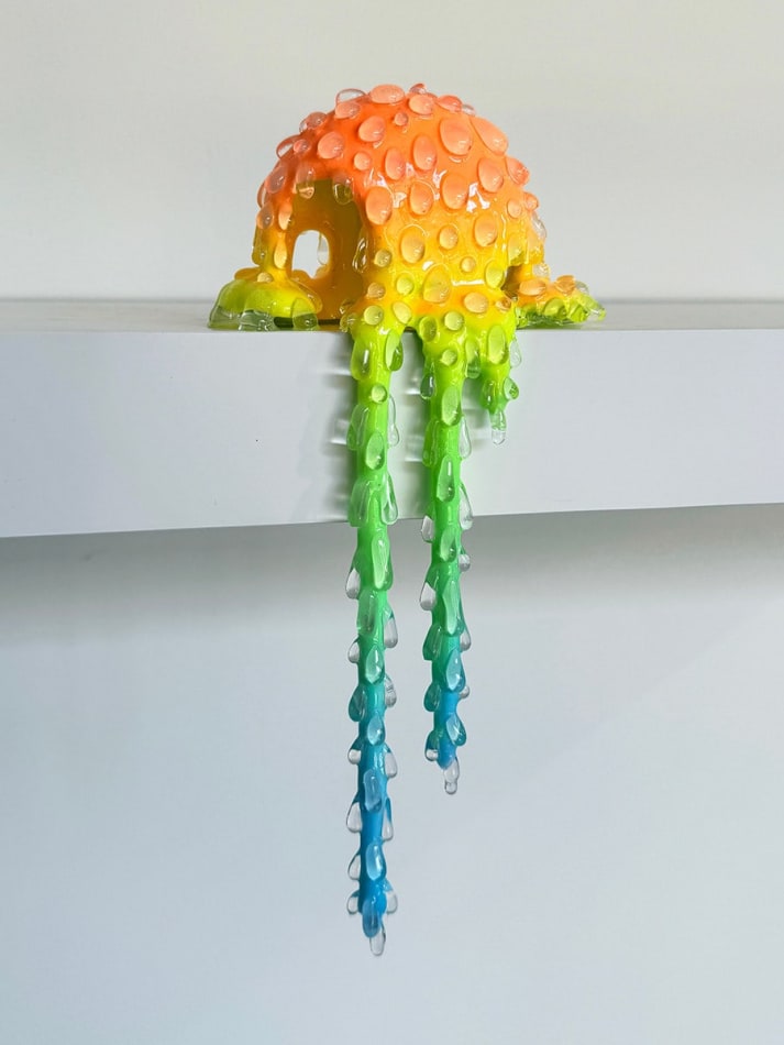 abstract brightly colored dripping sculpture by Dan Lam