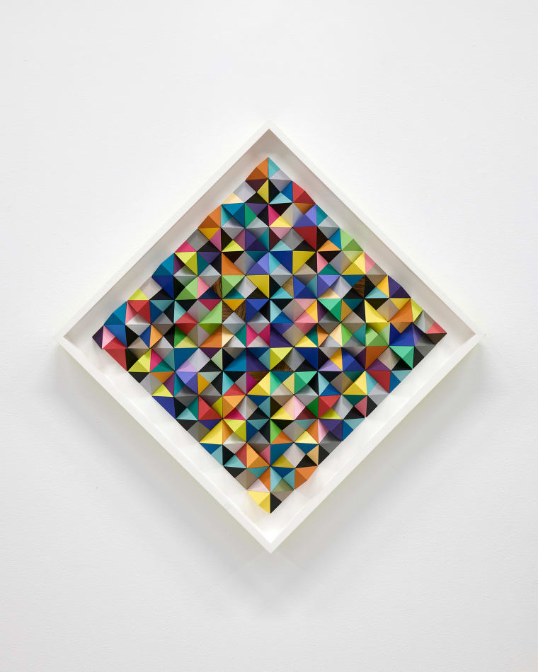 Sean Newport abstract colorful wall sculpture