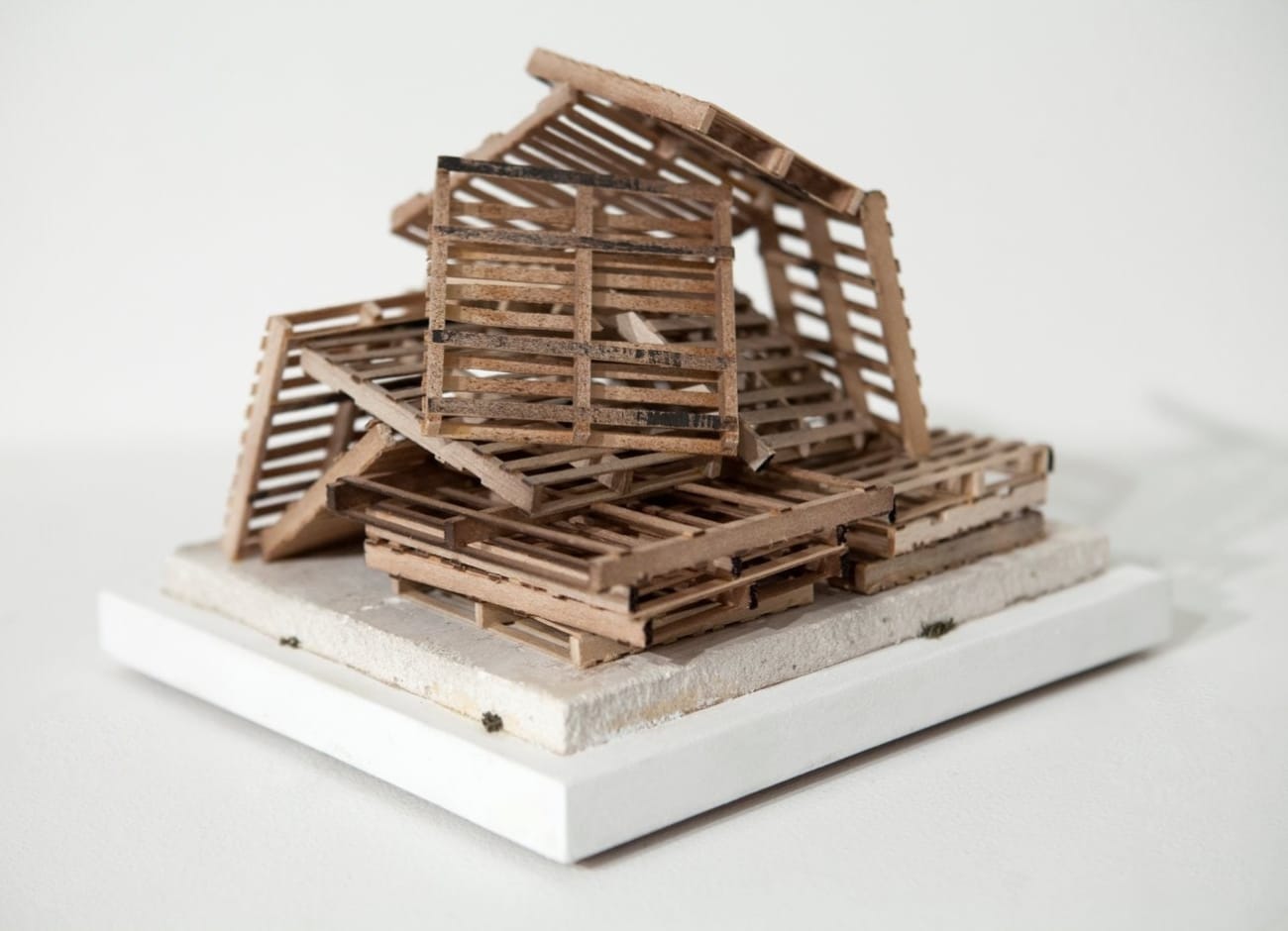 Drew Leshko mini pallet sculpture
