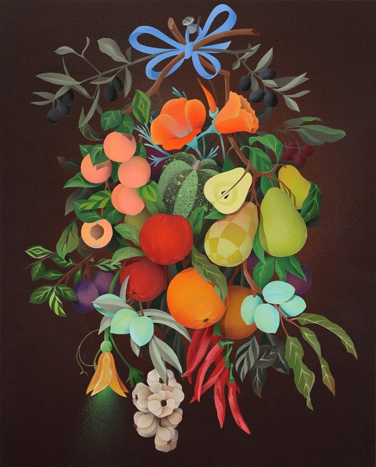 Casey Gray painting of fruit