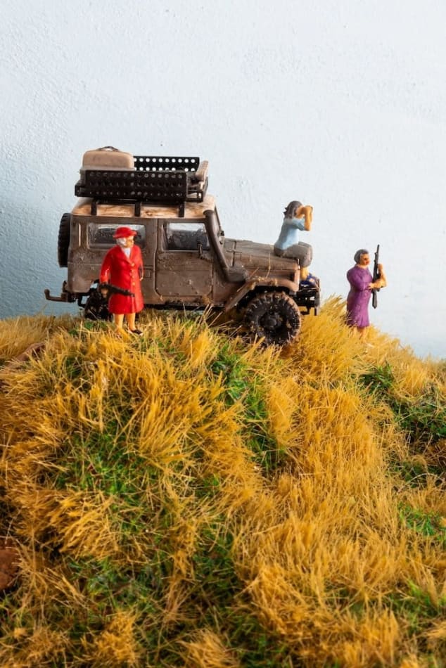 close up shot of the hunting elderly women