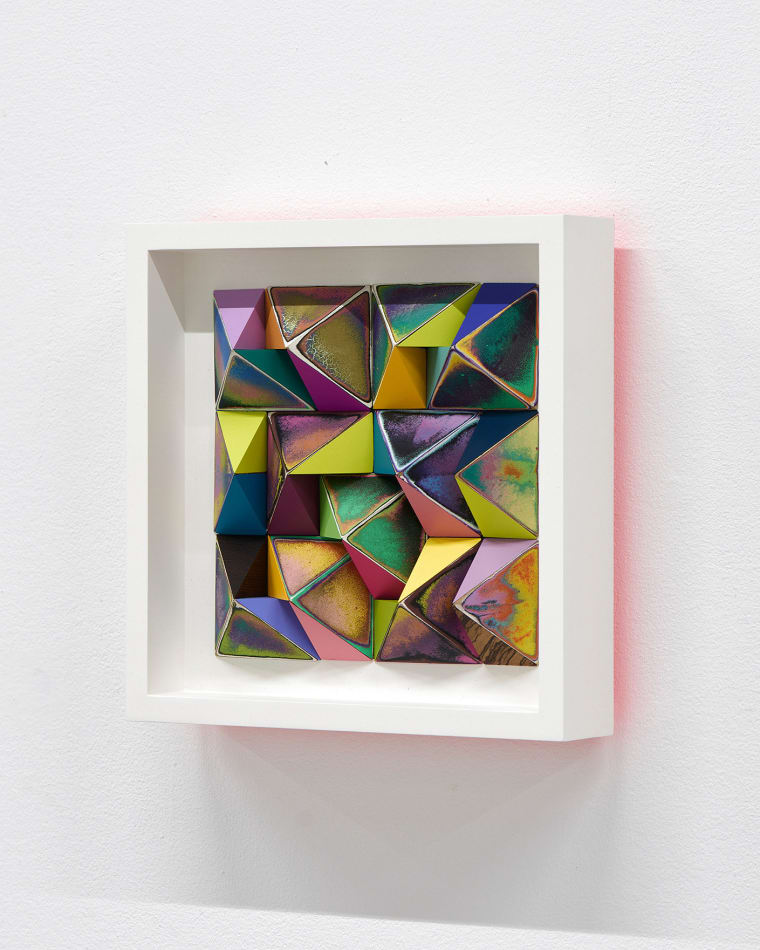 Sean Newport abstract colorful wall sculpture