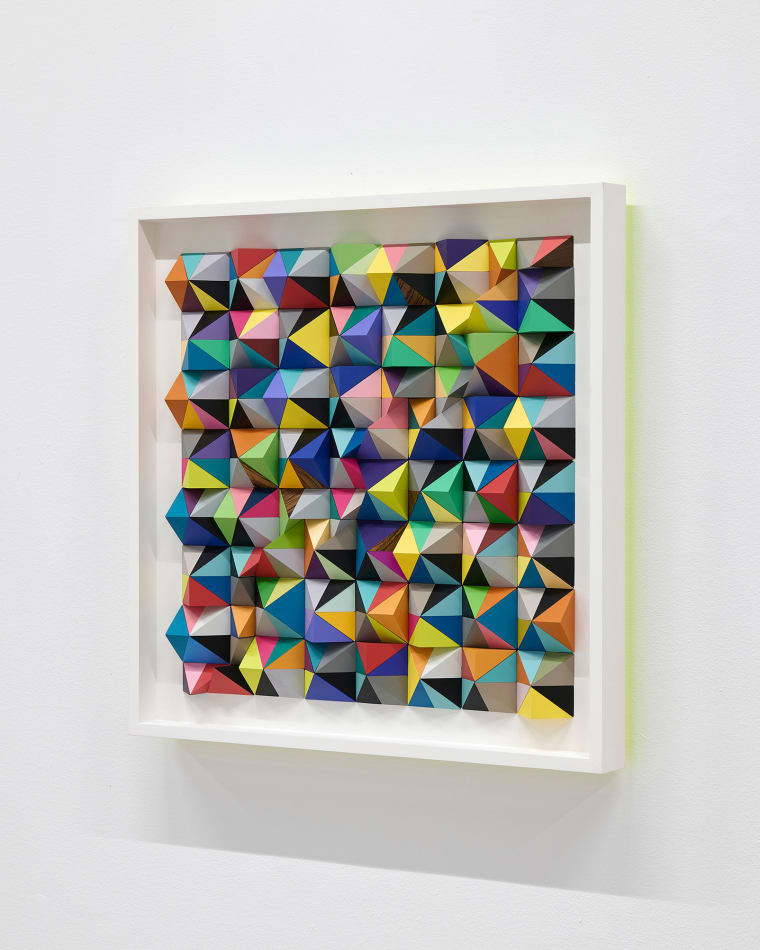 Sean Newport abstract colorful wall sculpture