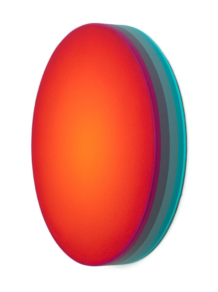 Jan Kaláb side view of bright red circle