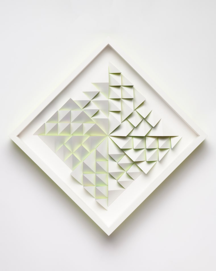 wooden wall sculpture by sean newport - green