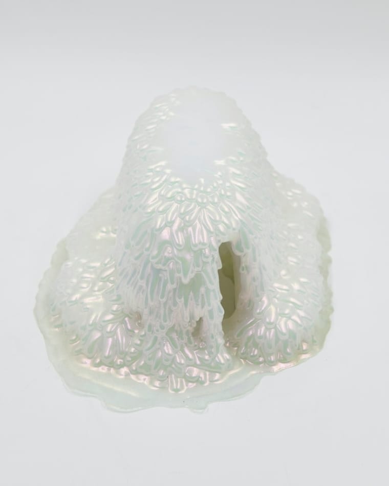 Dan Lam white slime sculpture