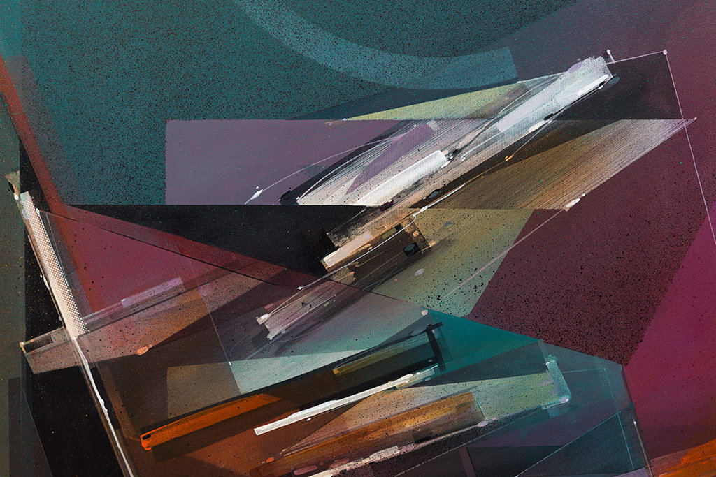 Augustine Kofie abstract painting detail