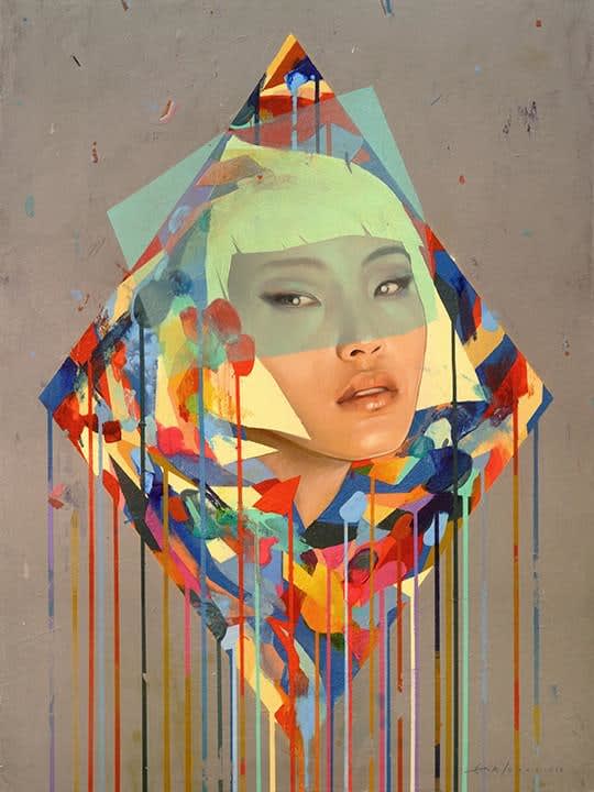 Erik Jones portrait in abstract diamond shape