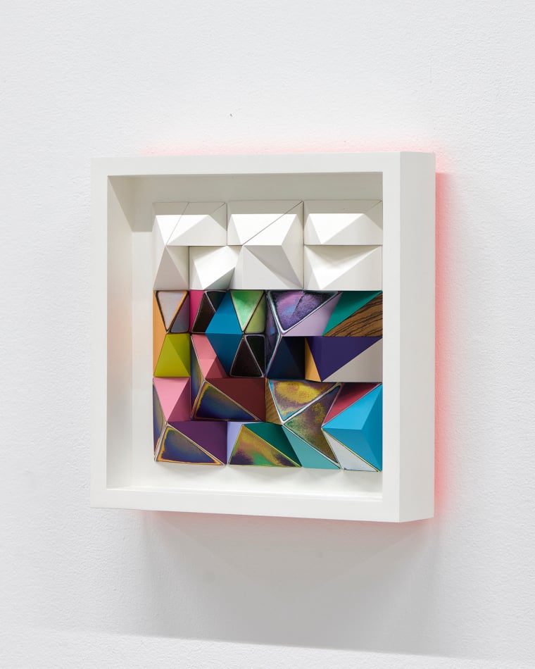 Sean Newport abstract colorful wall sculpture