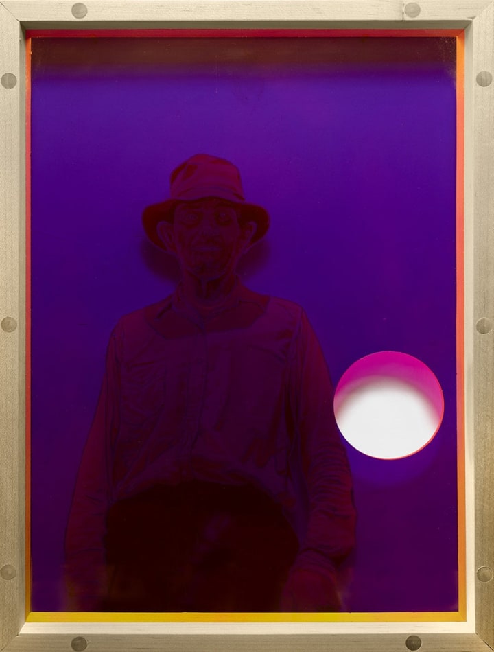 backside of translucent painting