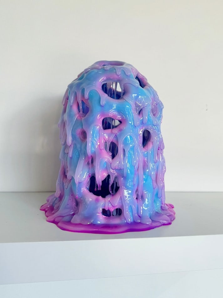 abstract brightly colored dripping sculpture by Dan Lam