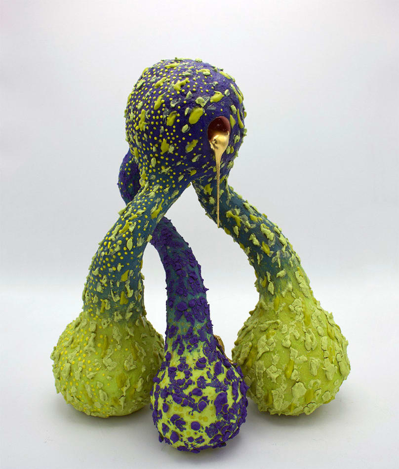Corrie Wille - sculpture of abstract spheres connecting one another forms a cones shape.
