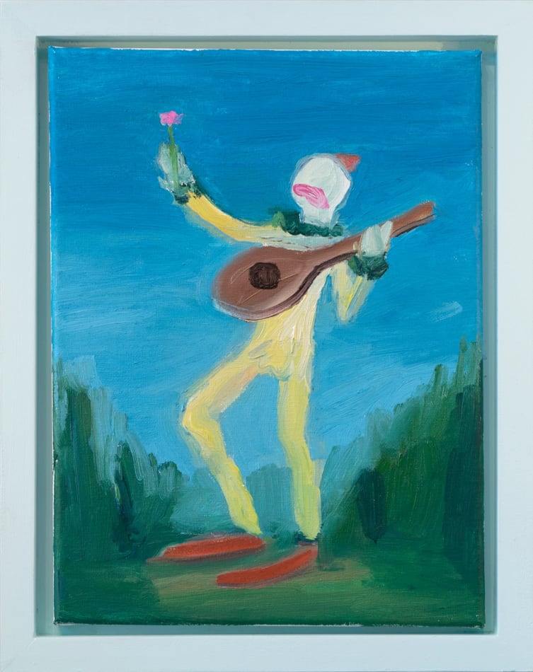 Corey K. Lamb - colorful clown playing a lute
