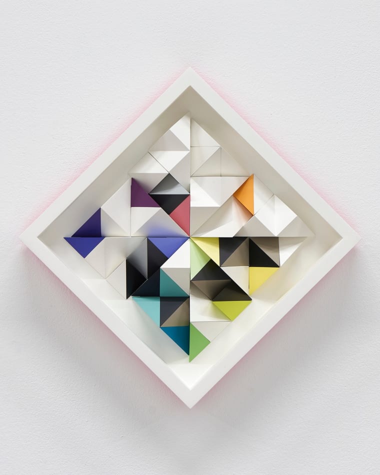 Sean Newport abstract colorful wall sculpture