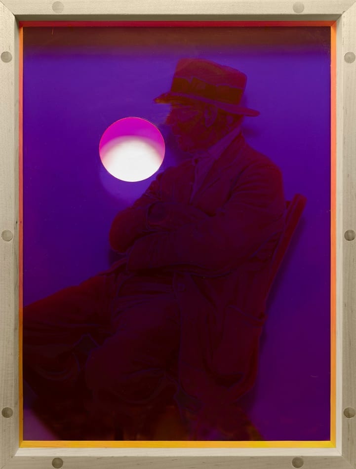 backside of translucent painting