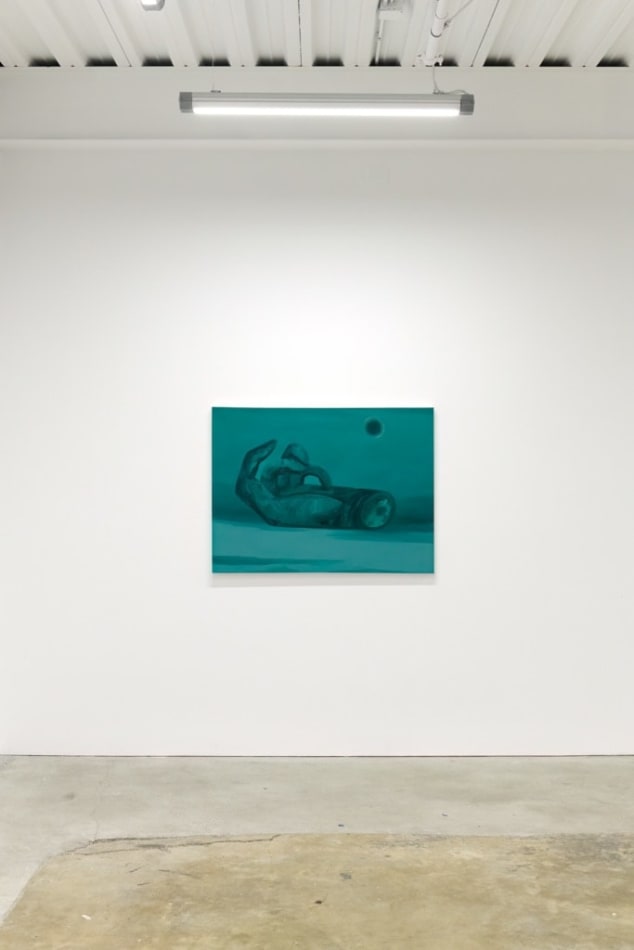 Installation photo of Maiden by Corey Lamb, painting of 