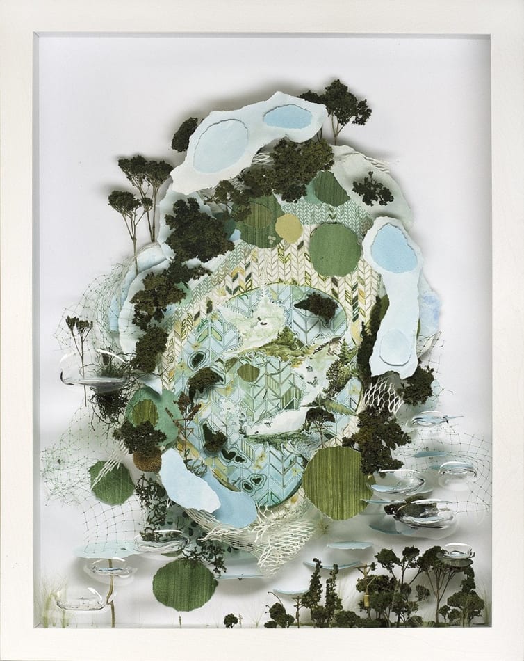 Gregory Euclide mixed media abstracted nature scene