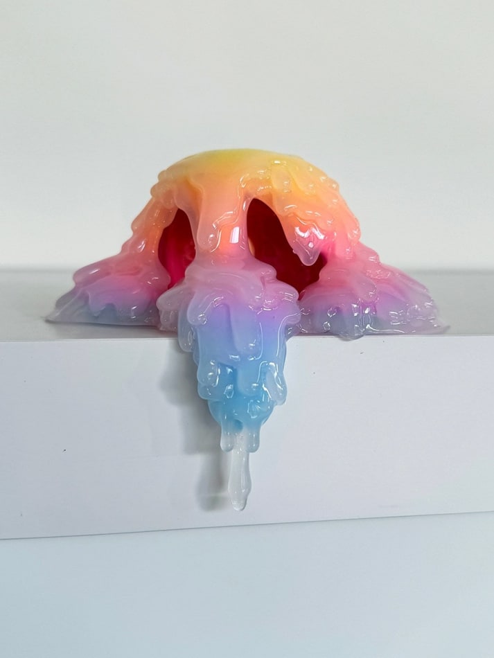abstract brightly colored dripping sculpture by Dan Lam