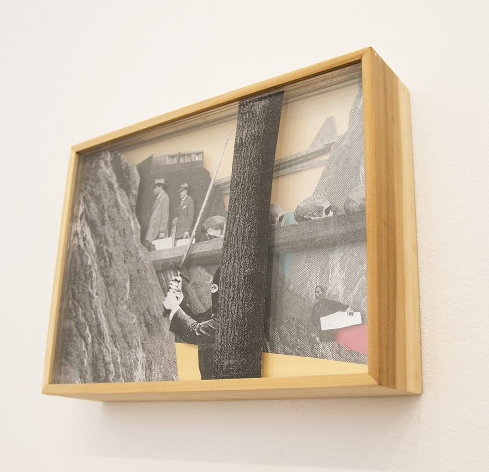 Mario Wagner collage of figures outdoors