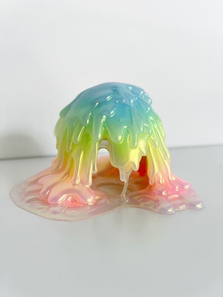 Dripping sculpture with rainbow gradient by Dan Lam