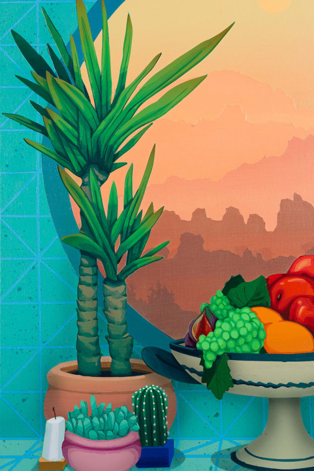detail shot of painting