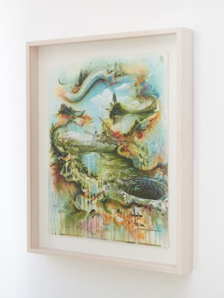 Install image of Gregory Euclide' Bridge.