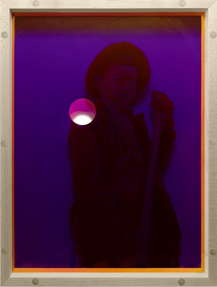 back side of translucent painting