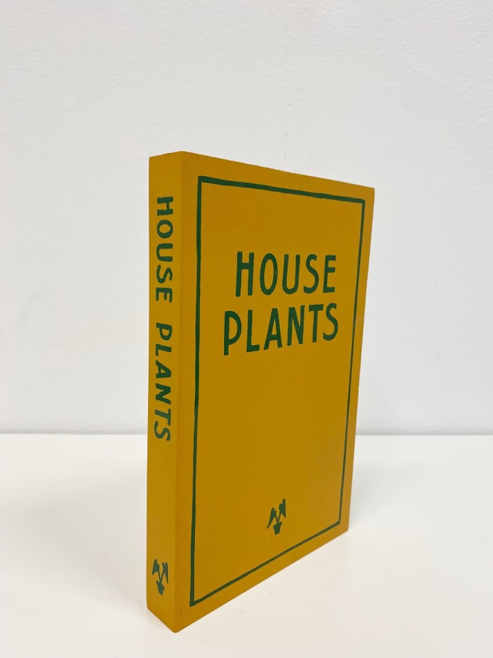 yellow book with green title 