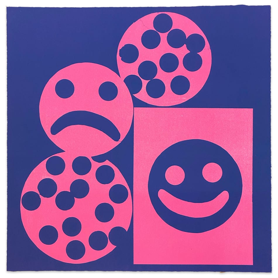 Karen Lederer faces monoprint