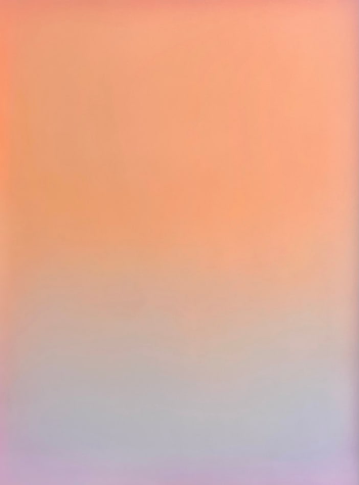 Peter Gronquist abstract painting of gradient going from orange to purple