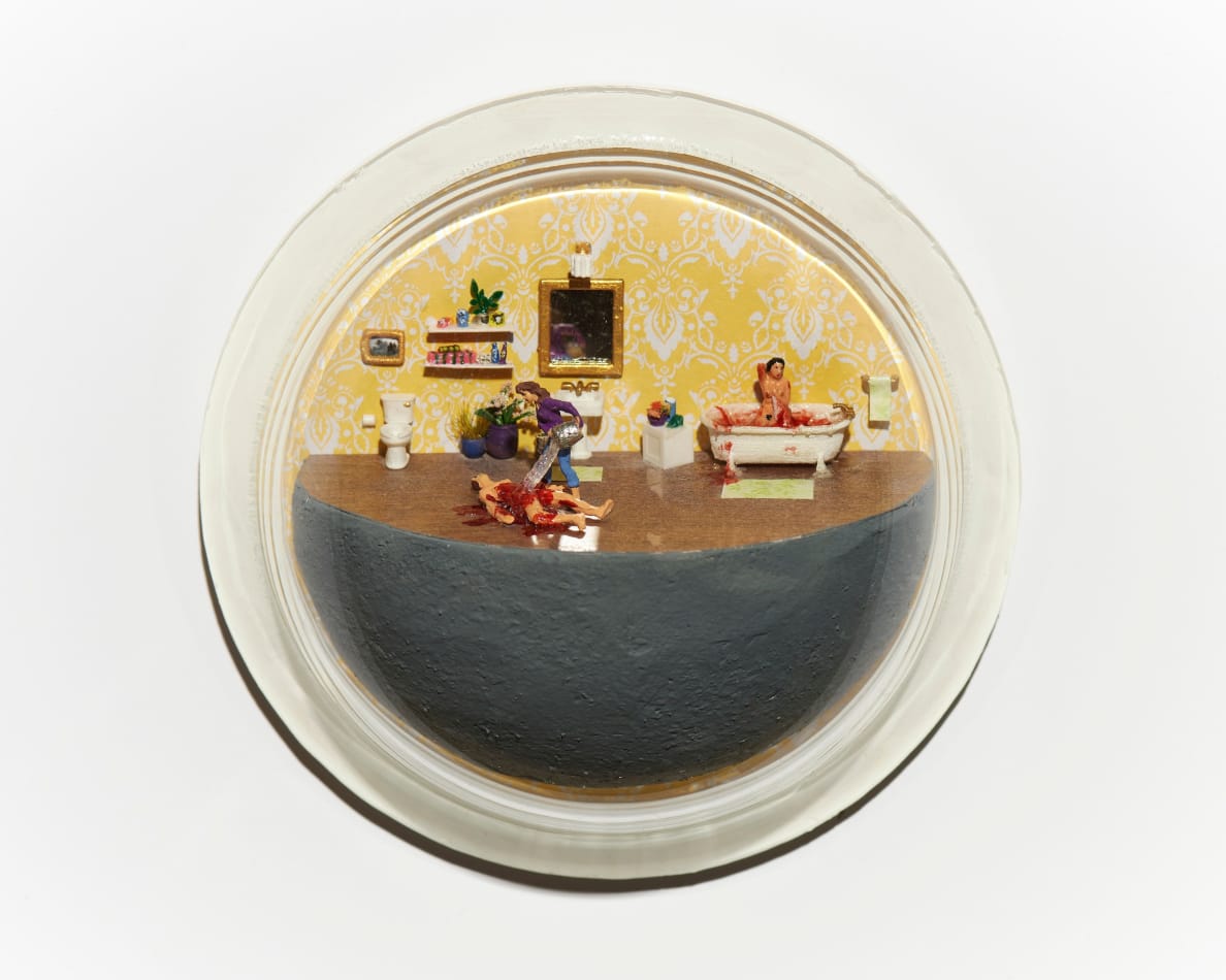 Abigail Goldman's sculpture of bathroom murder scene