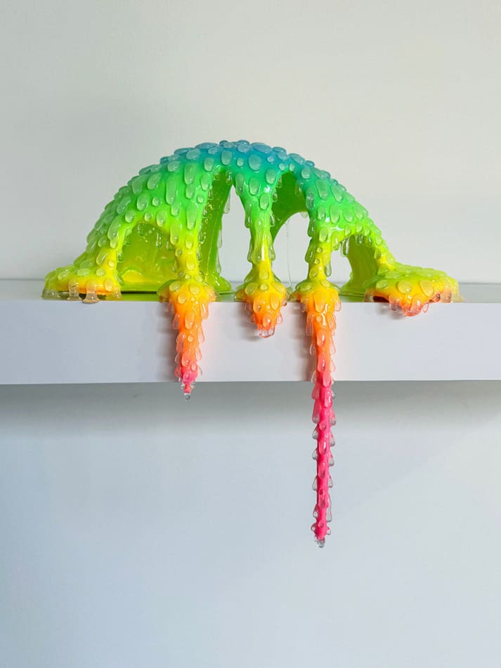 abstract brightly colored dripping sculpture by Dan Lam
