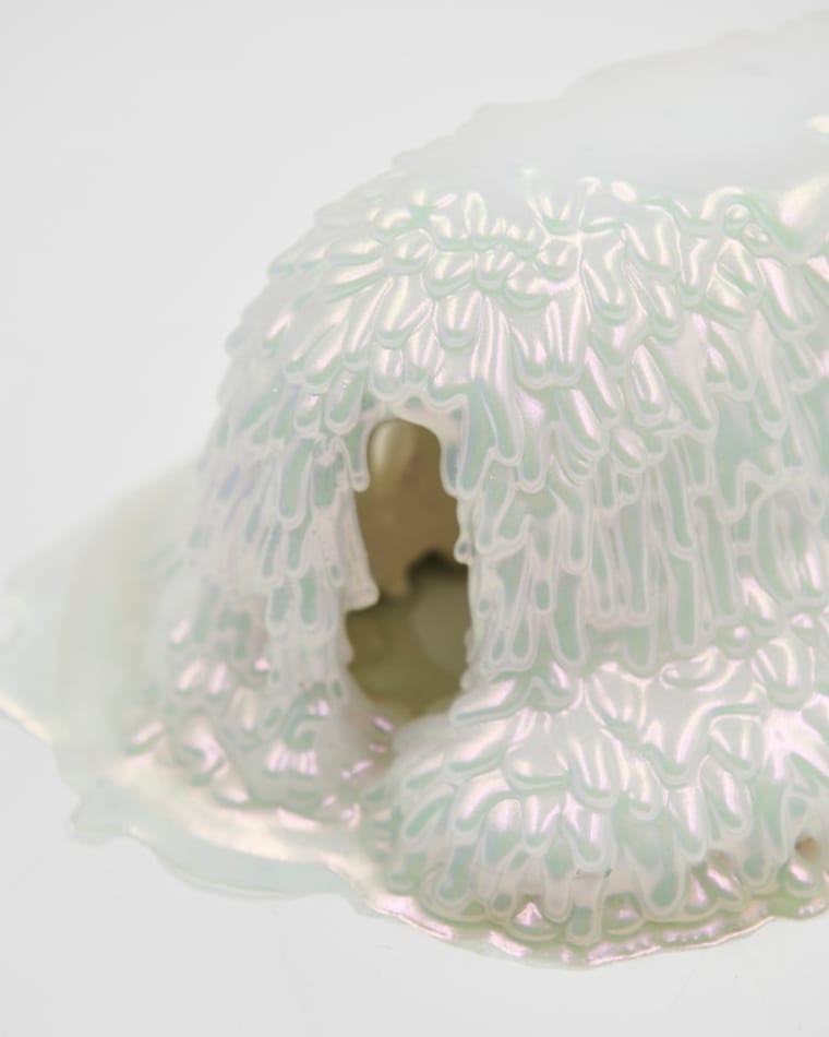 Dan Lam white slime sculpture detail