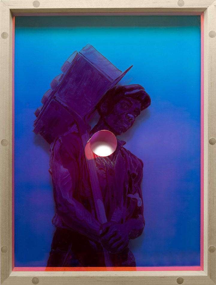 backside of translucent painting
