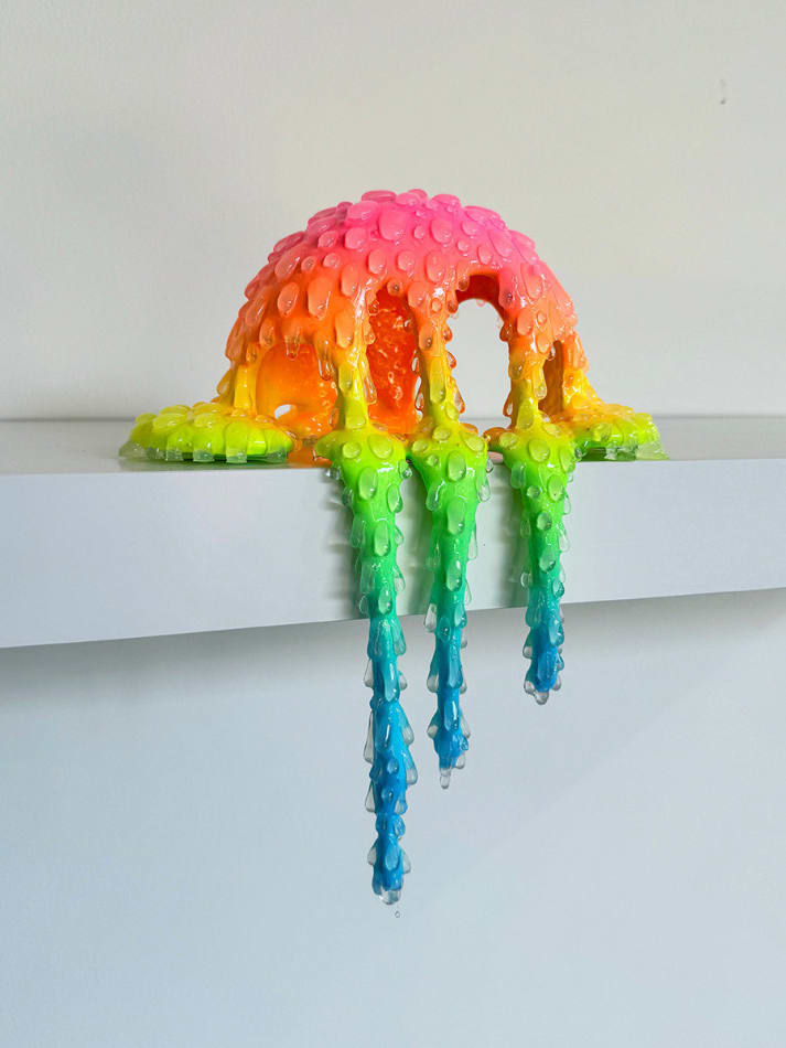 abstract brightly colored dripping sculpture by Dan Lam