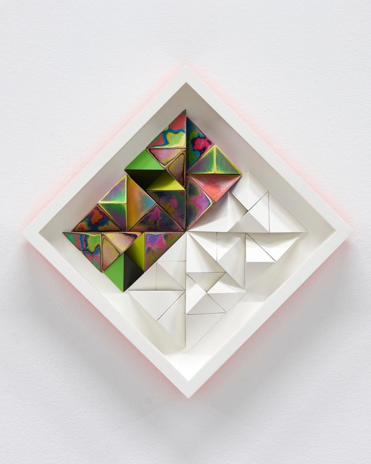 Sean Newport abstract colorful wall sculpture