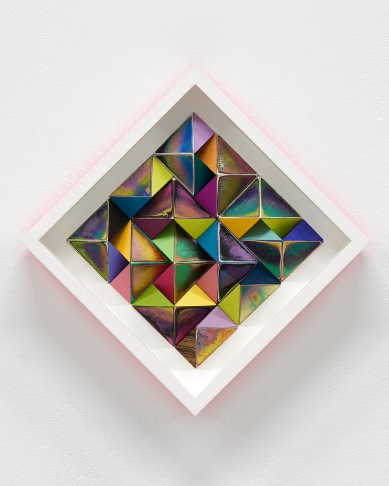 Sean Newport abstract colorful wall sculpture