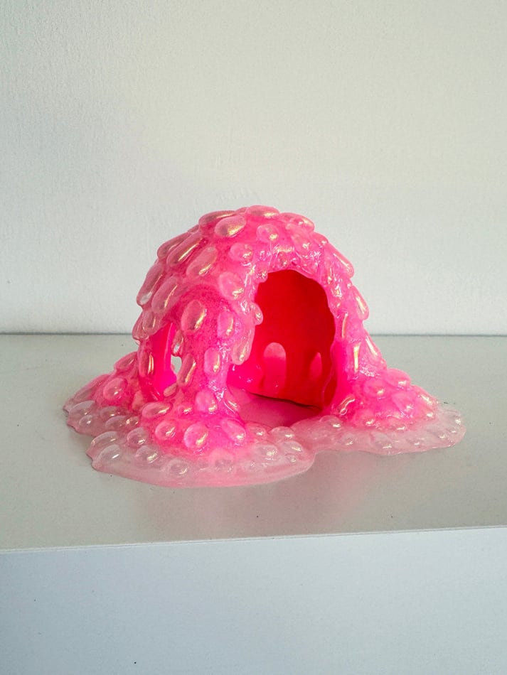 abstract brightly colored dripping sculpture by Dan Lam