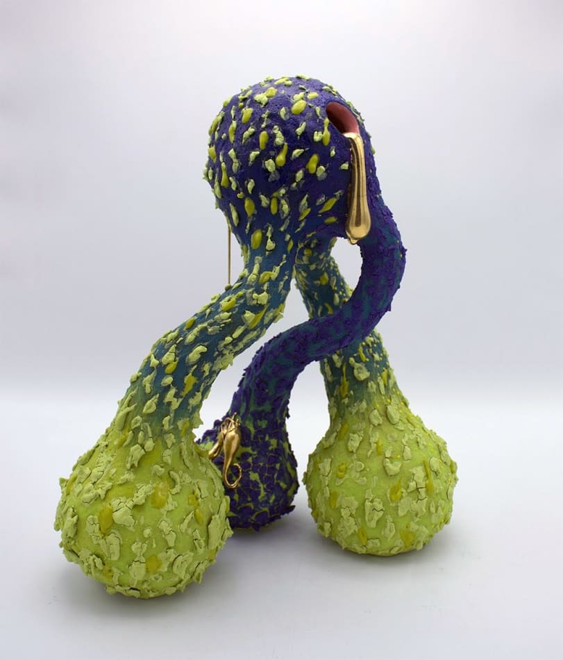 Corrie Wille - sculpture of abstract spheres connecting one another forms a cones shape.