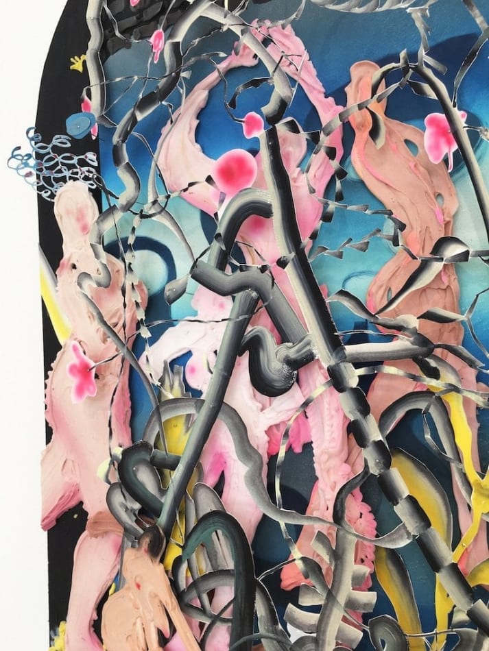 Kate Kingbiel mixed media work with figures