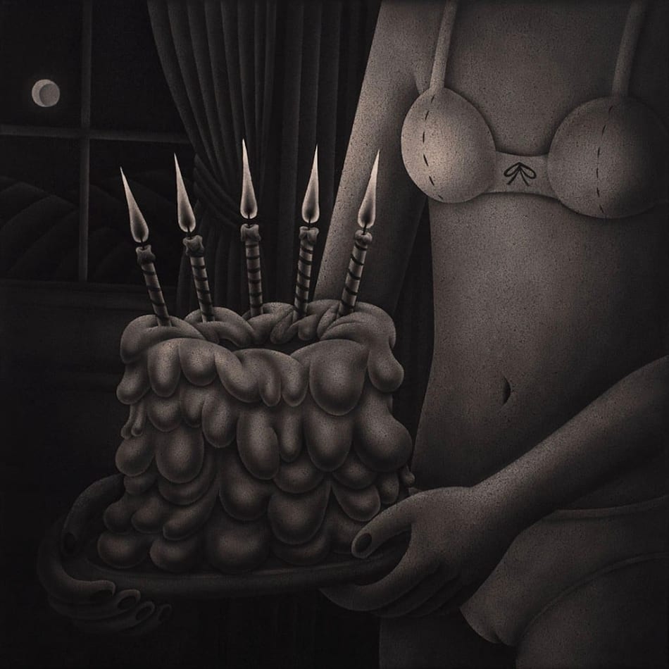 Angela Fang Zirbes, Holding a Birthday Cake, 2024