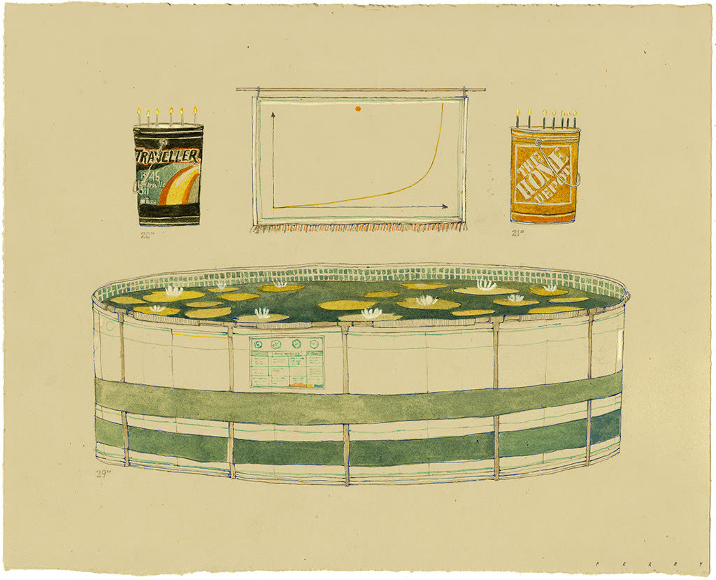 Pat Perry drawing of pool