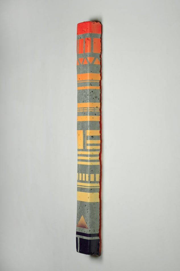 Alexis Arnold, Bar Graph in Orange and Purple, 2018