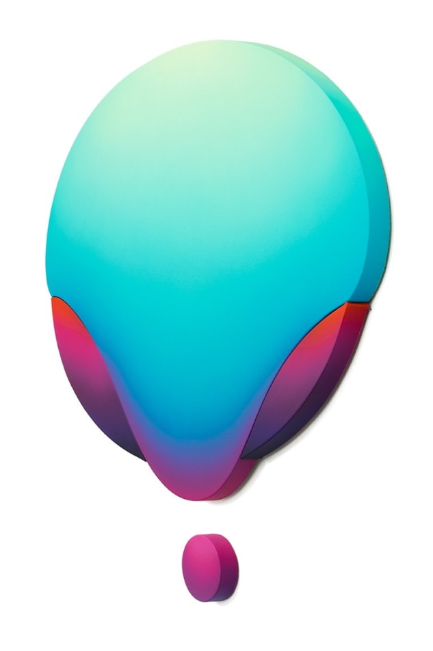 Jan Kaláb circular purple gradient object with dripping blue gradient object