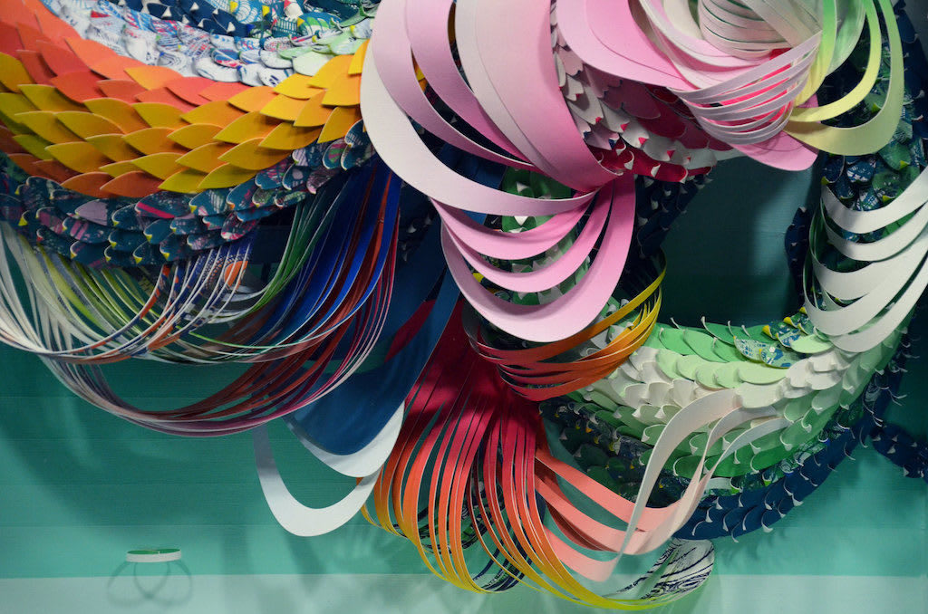 Crystal Wagner colorful biomorphic paper sculpture