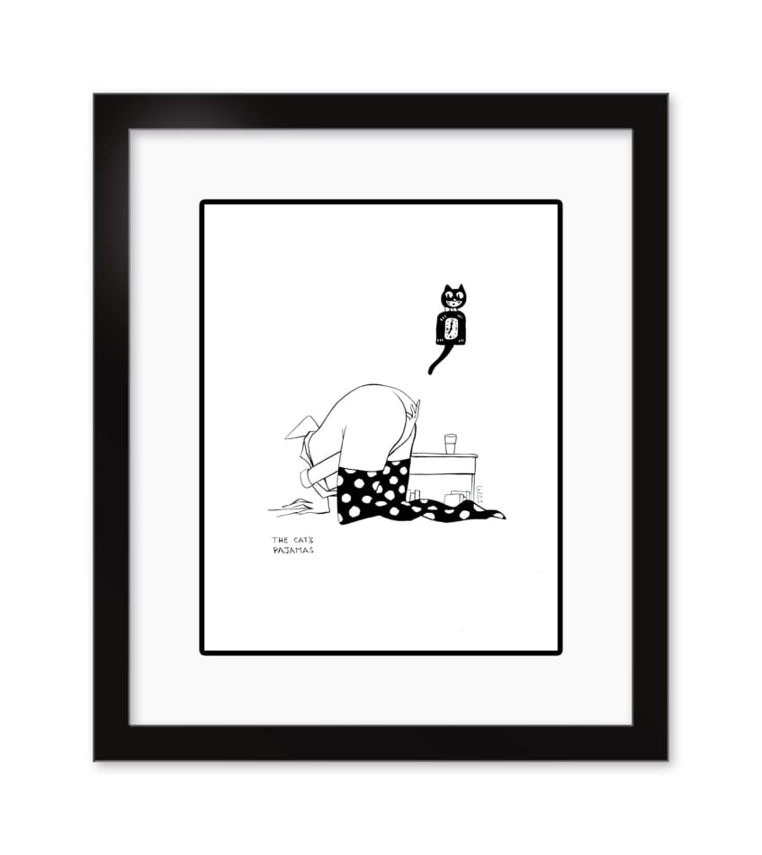 Petites Luxures framed drawing of a woman